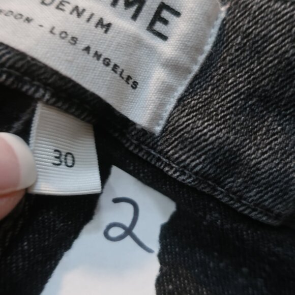 Womens Frame "Le Crop Mini Boot" Black Jeans 30 - Picture 7 of 7